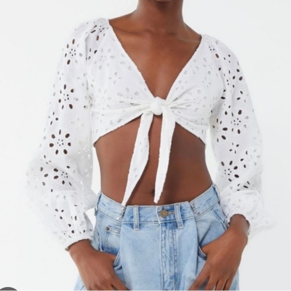 Urban Outfitters Tops - Urban Outfitters Eyelet Cropped Top